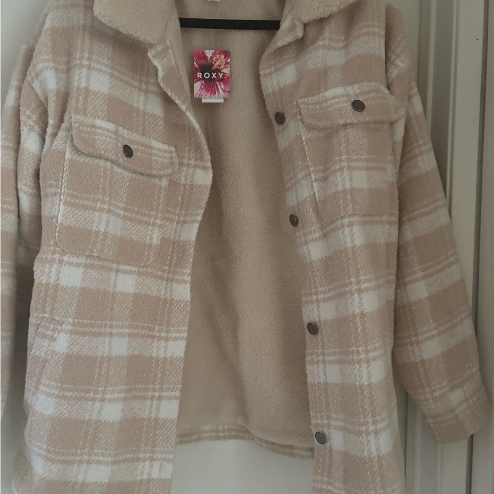 NWT! ROXY: PASSAGE OF TIME PLAID WOMEN’S JACKET, SZ S